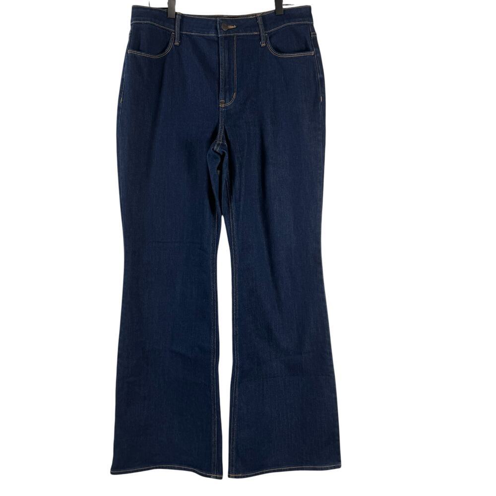 Old Navy Women's High Rise Wow Flare Jeans Dark Wash Cotton Blend Blue 10